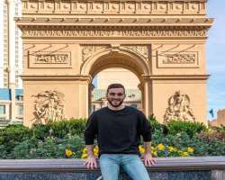 He is a travel enthusiast and also visited  Arc de Triomphe in Paris. 
